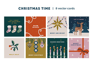 Christmas holiday card designs set, a Seasonal Illustration by Good Studio