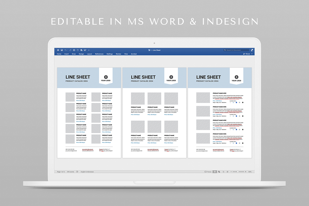 Product Line Sheet & Order Form, a Flyer Template by Leaflove