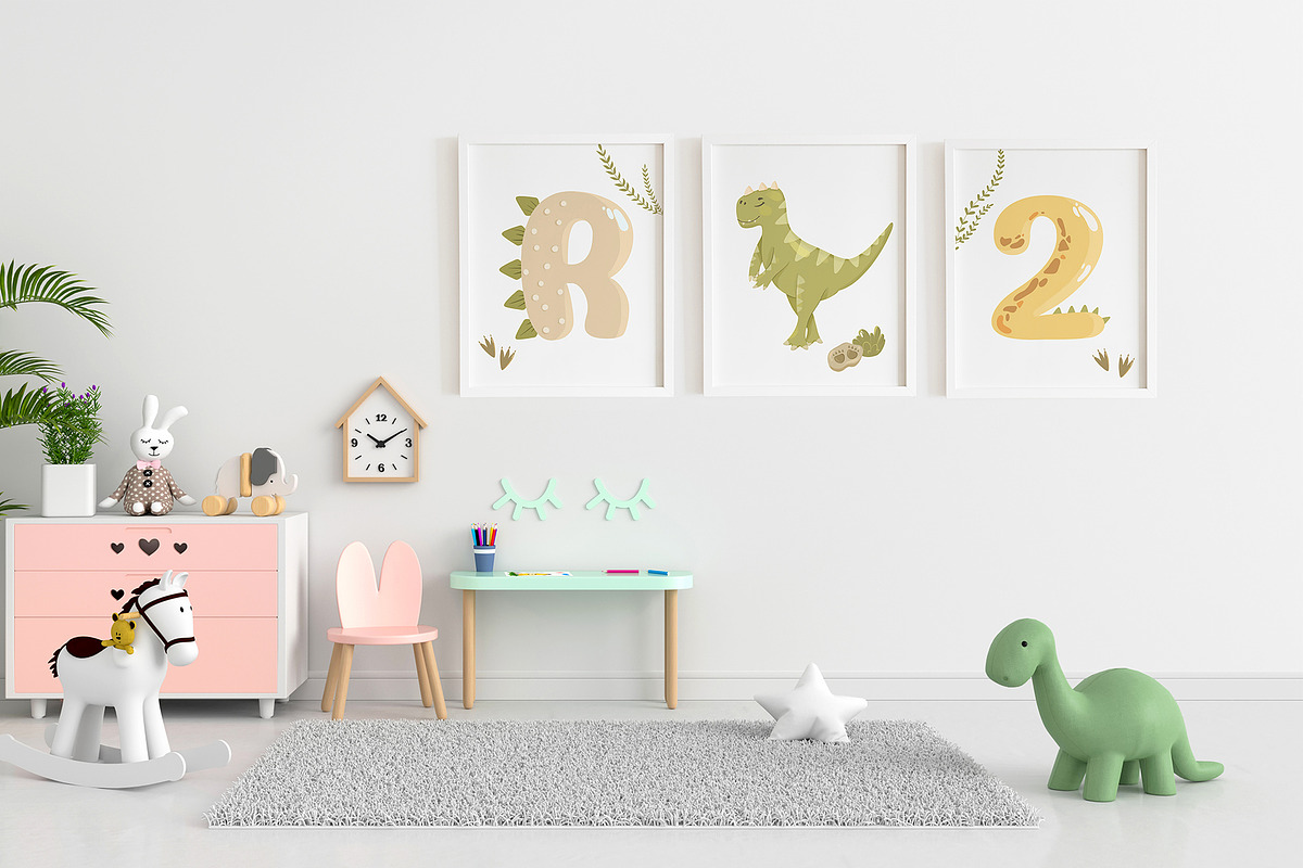 Dinosaurs clipart + Dino Alphabet, an Animal Illustration by ArtGiftsStudio (Photo 2 of 6)