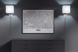 Large City Map Vector Poster Set2