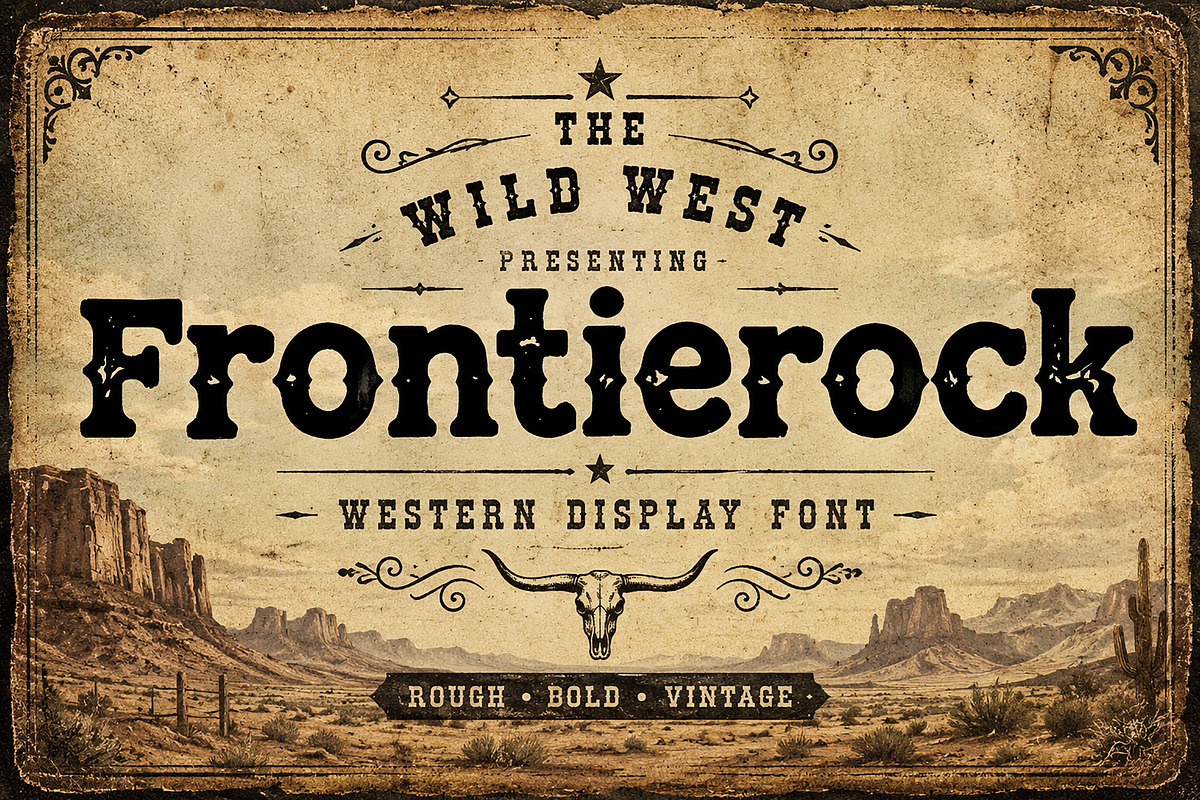 Frontierock, a Sans Serif Font by Wow Magic (Photo 3 of 4)