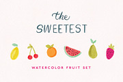 Sweet Watercolor Fruit Illustrations, a Graphic by Ashley DeMeyere (Thumbnail 1 of 5)