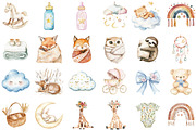 Baby Shower Clipart,Boho Nursery Cli, an Illustration by Sublimation Artist (Thumbnail 2 of 6)