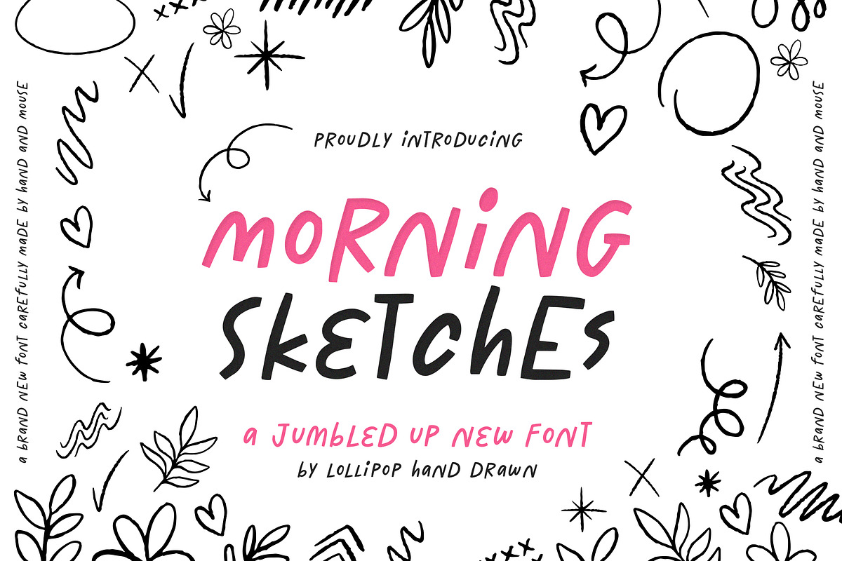 Morning Sketches Font, a Font by Lollipop Hand Drawn (Photo 1 of 8)