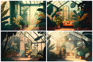 24 Cozy Lofi Greenhouse Backgrounds