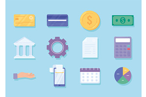 financial payment icons set, a Finance Illustration by studiogstock