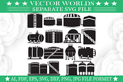 Oil Tank Storage Svg, Oil Tank Svg, an Object Graphic by VectorWorlds (Thumbnail 1 of 3)