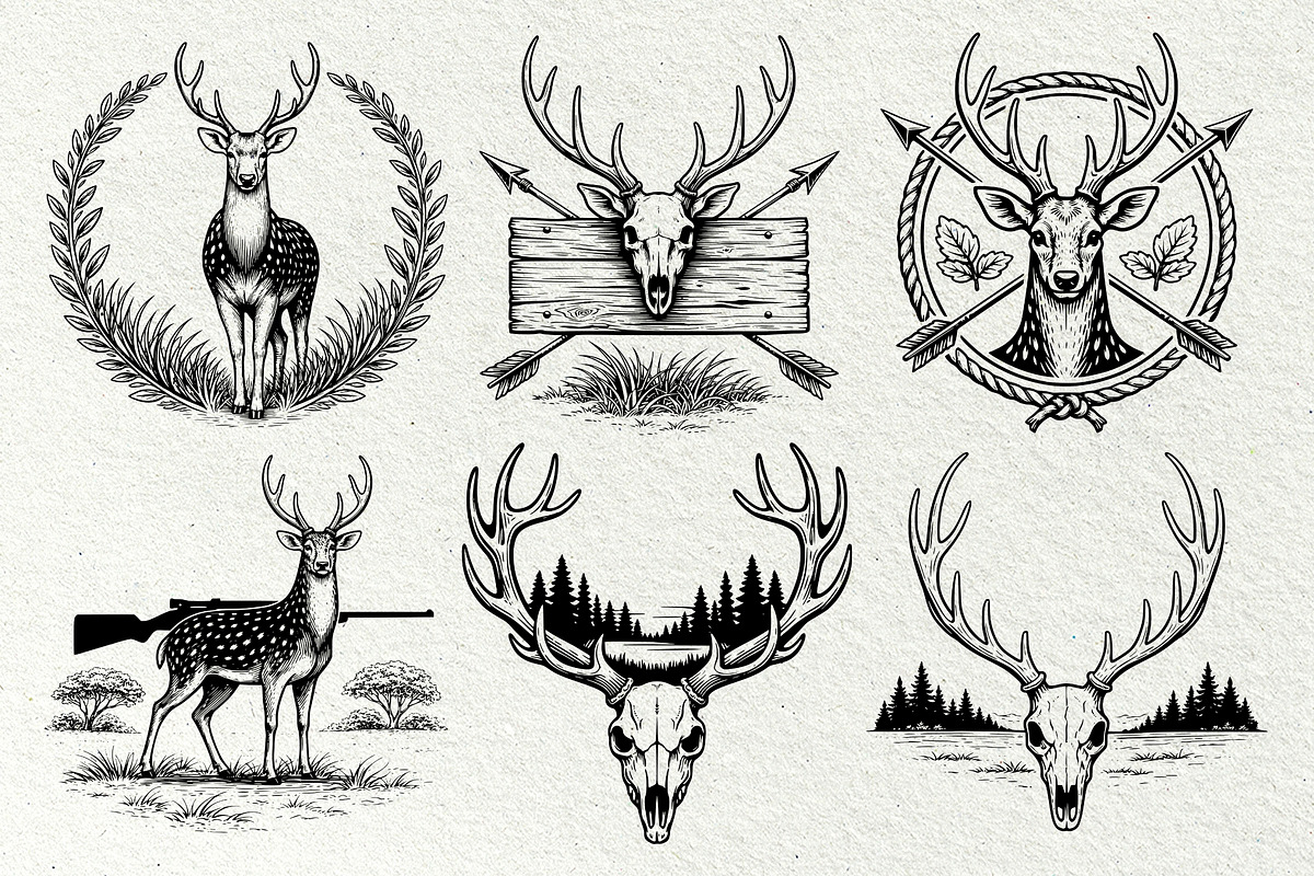 Axis Deer Wildlife Graphics, an Animal Illustration by DENIDigitalArtSudio (Photo 6 of 8)