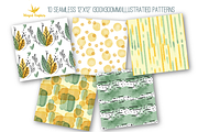 Seamless green and yellow patterns, a Pattern Graphic by Winged Graphics (Thumbnail 4 of 4)