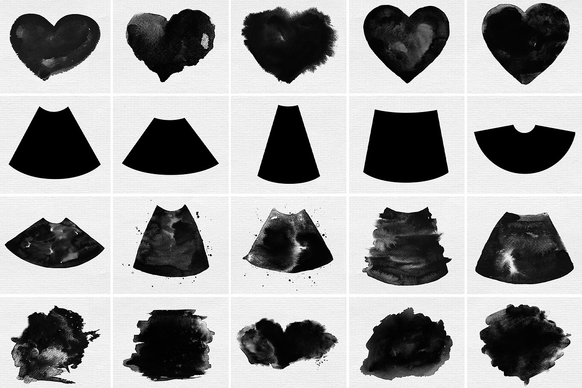 Watercolor ultrasound photomasks, a Layer Style Add-On by BrownLeopard (Photo 2 of 11)