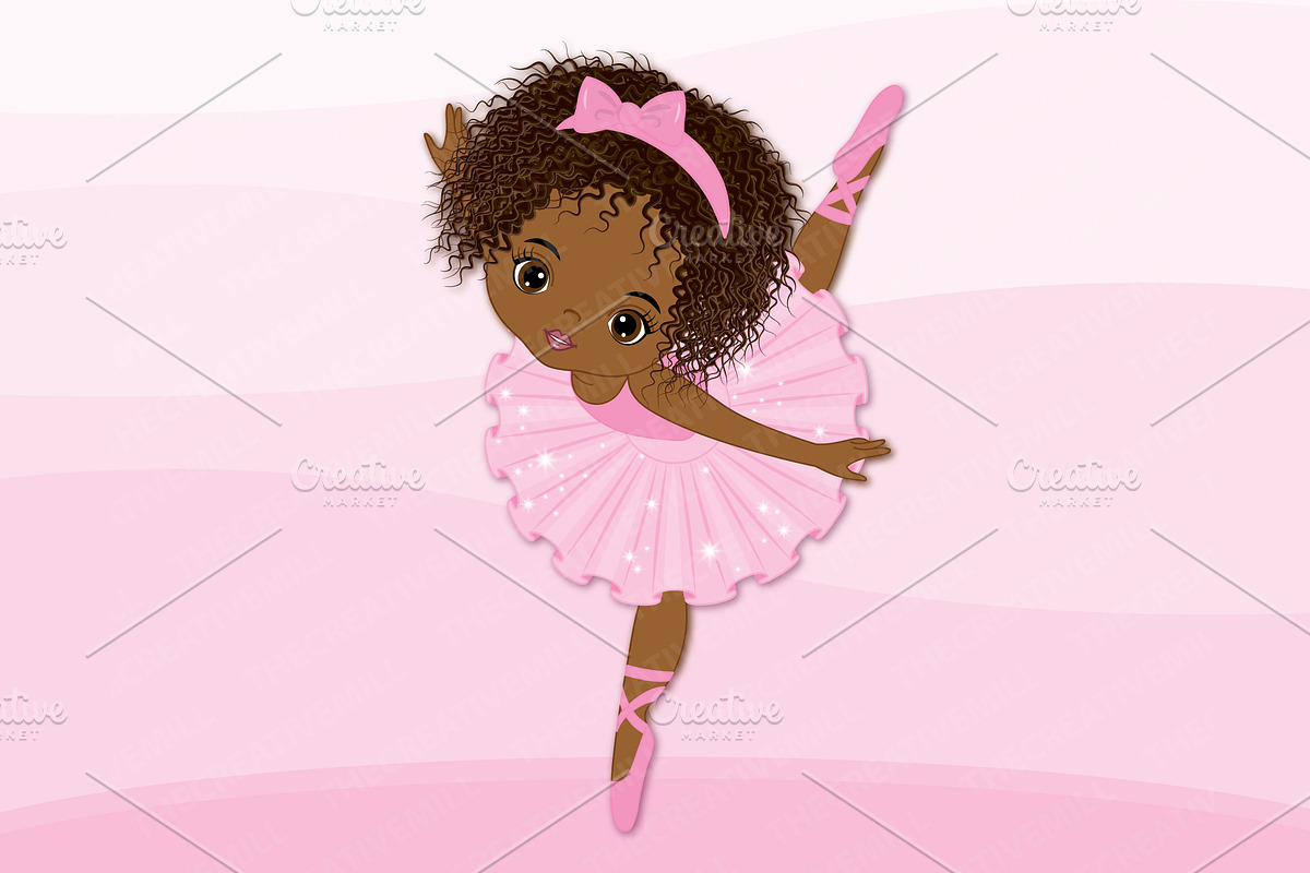 Vector African American Ballerina, an Illustration by TheCreativeMill (Photo 3 of 4)
