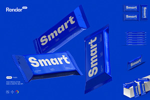 Snack Bar Mockup Set, a Packaging Mockup by Renderteam