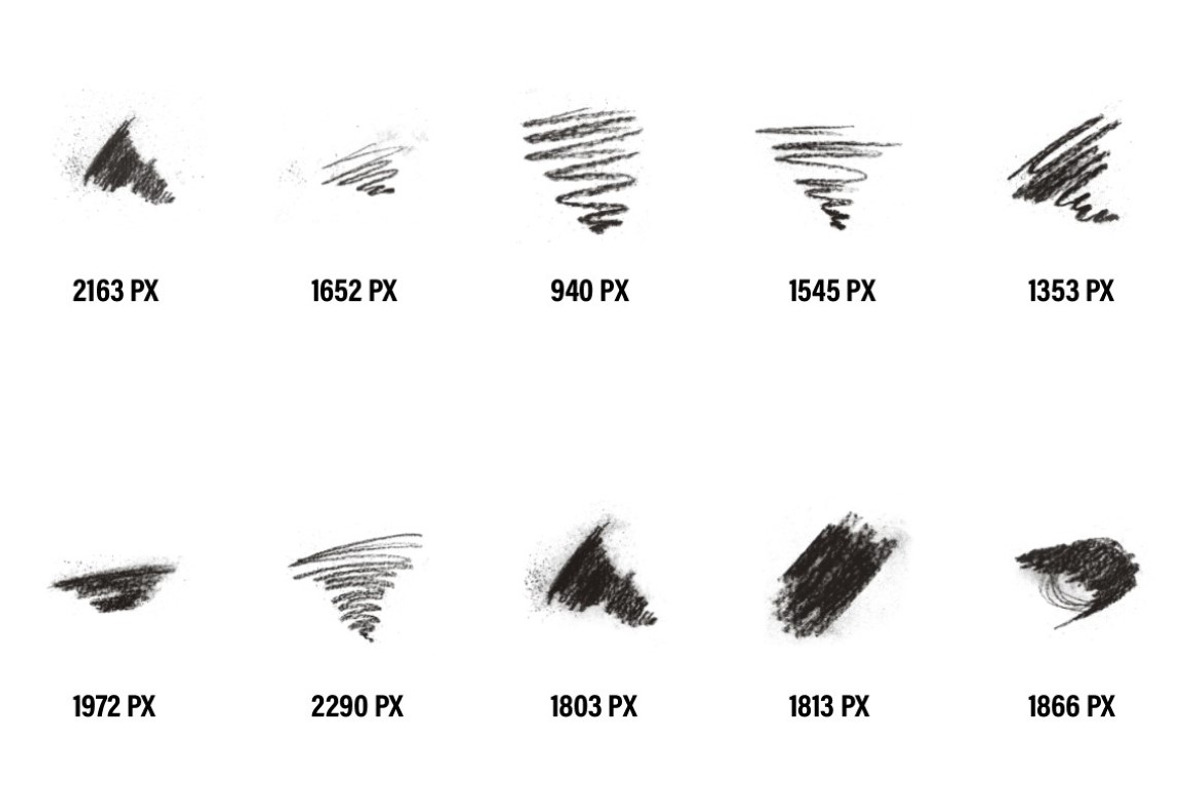 40 Charcoal Photoshop Brushes, a Brush Add-On by DuoFankaar (Photo 11 of 14)