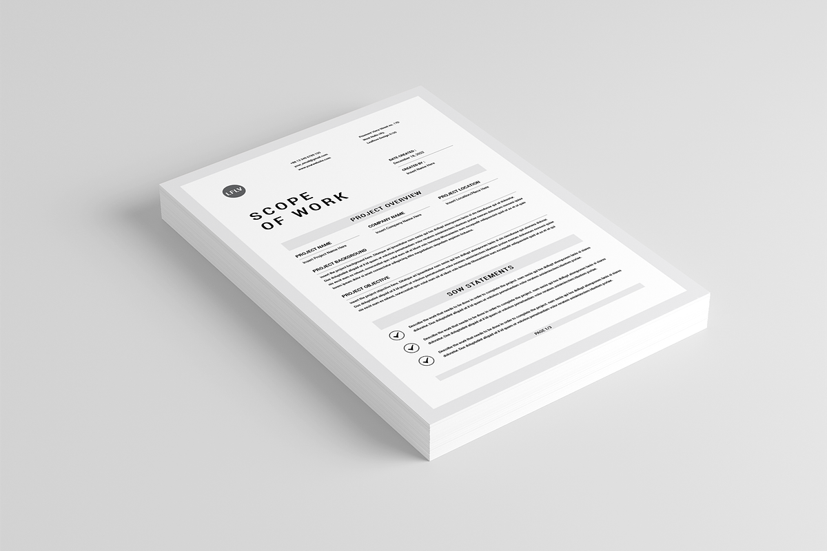 Scope Of Work | MS Word & Indesign, a Stationery Template by Leaflove (Photo 3 of 6)