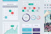 Flat UI Web Kit v2, an UI Kit Template by ChrisFarina (Thumbnail 3 of 5)