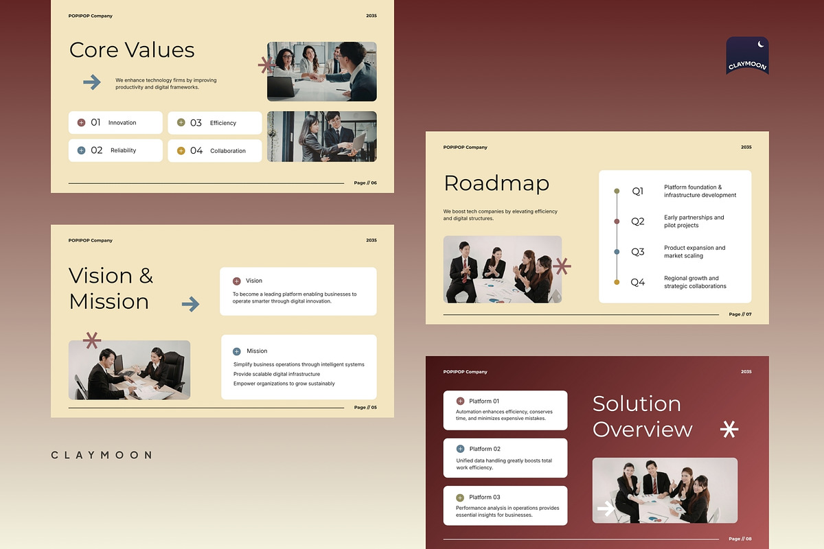 Company Profile Presentation Deck, a Presentation Template by Claymoon Lab (Photo 5 of 7)
