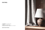 Curtain and Table Lamp Scene Mockup, a Household Mockup by creatsy5 (Thumbnail 3 of 6)