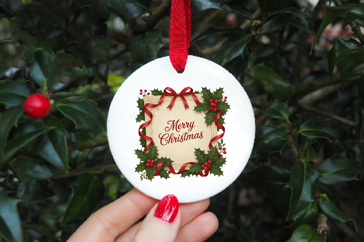 Vintage Merry Christmas Frame PNG, an Illustration by DreamArtGraphic (Photo 4 of 5)