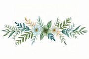 Watercolor Green Leaf Wreath Vector, an Illustration by hafijul (Thumbnail 8 of 12)