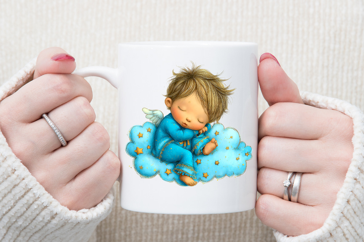 Baby Boy Clipart, Blue Teddy Bear Cl, an Illustration by Sublimation Artist (Photo 5 of 6)
