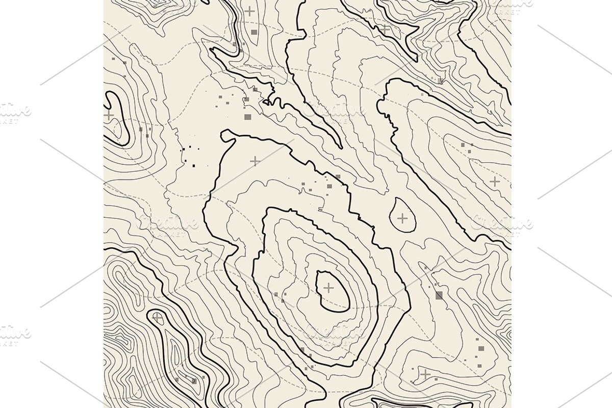 Seamless topographic map vector., a Pattern Graphic by RDShop