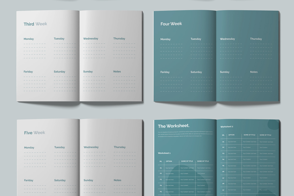 Workbook Planner Layout, a Stationery Template by ContestDesign (Photo 3 of 4)