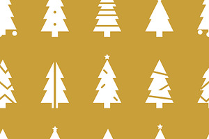 Christmas tree seamless pattern