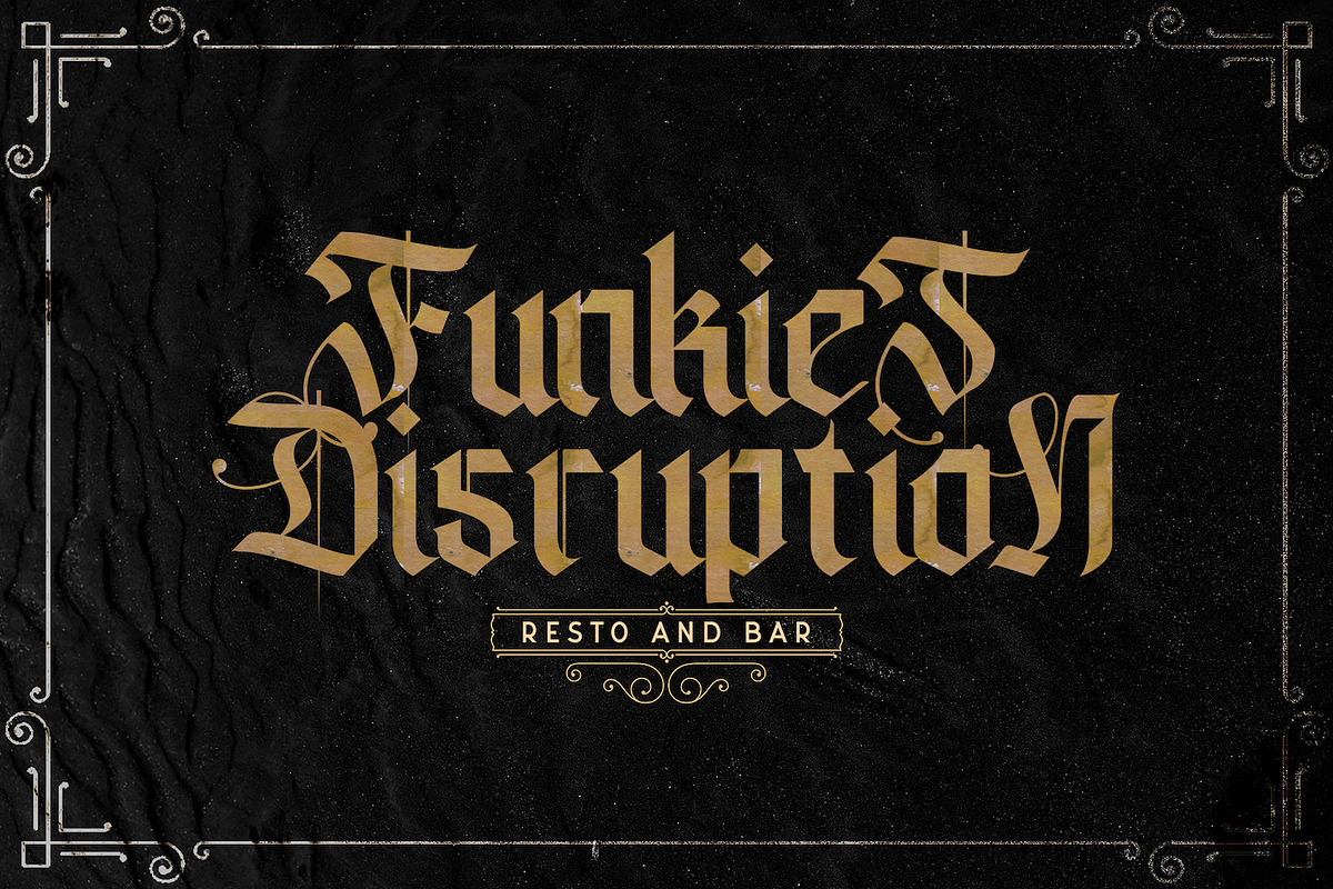 Livingstone - Blackletter Font preview 8