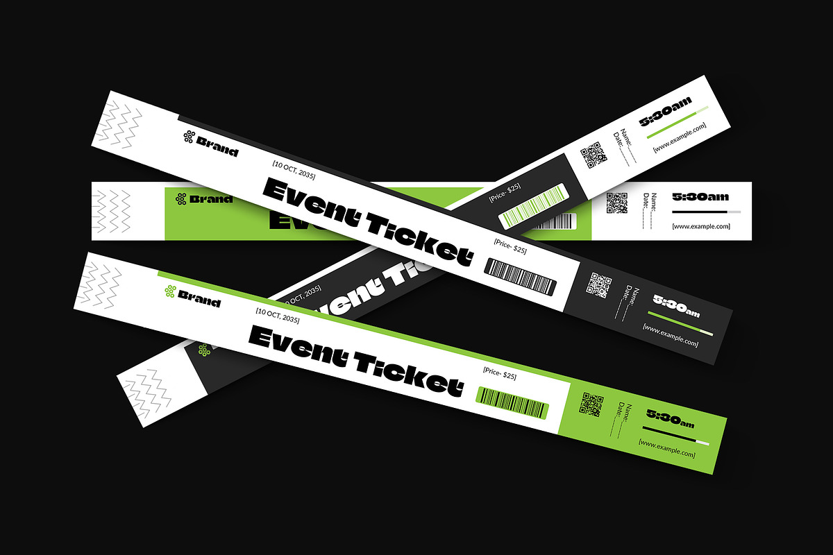 Event Ticket Wristband Template, a Flyer Template by DesignCrest (Photo 7 of 7)