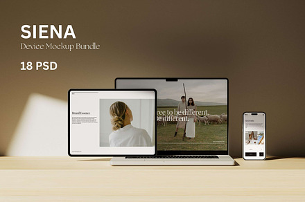 Siena Devices Mockup Bundle, an iPhone Mockup by Mockup Line