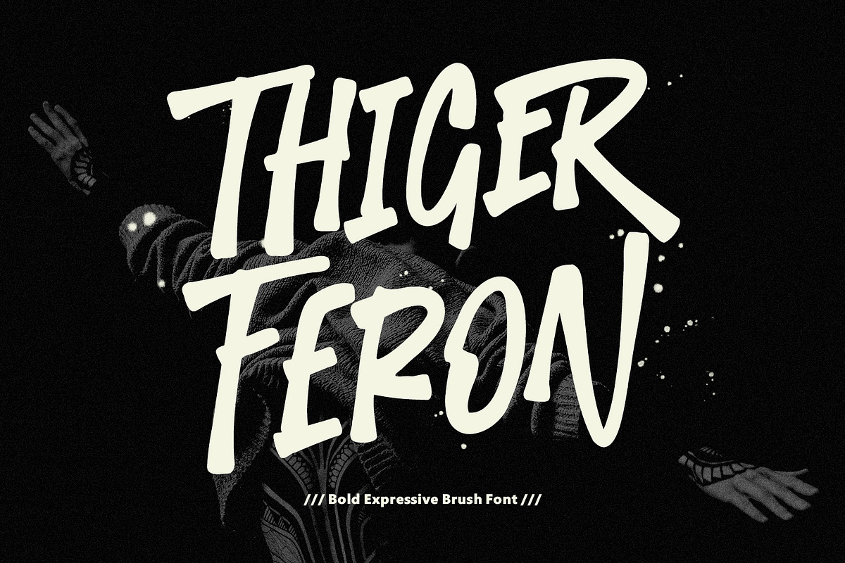 Thiger Feron Bold Expressive Brush, a Handwritten Font by Maulana Creative (Photo 1 of 7)