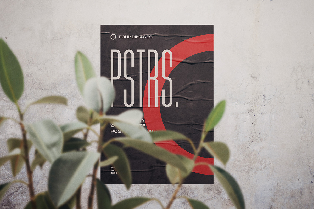 50 poster mockup bundle glued paper, an Advertising Mockup by FoundImages (Photo 17 of 55)