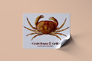 Vintage Crab illustrations, an Animal Illustration by Natalka Dmitrova art (Thumbnail 8 of 12)