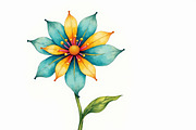 Retro Groovy Flowers Bundle, an Illustration by Amazin_art (Thumbnail 2 of 11)