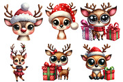 Christmas Funny Reindeer Clipart, an Illustration by Designworld (Thumbnail 2 of 6)
