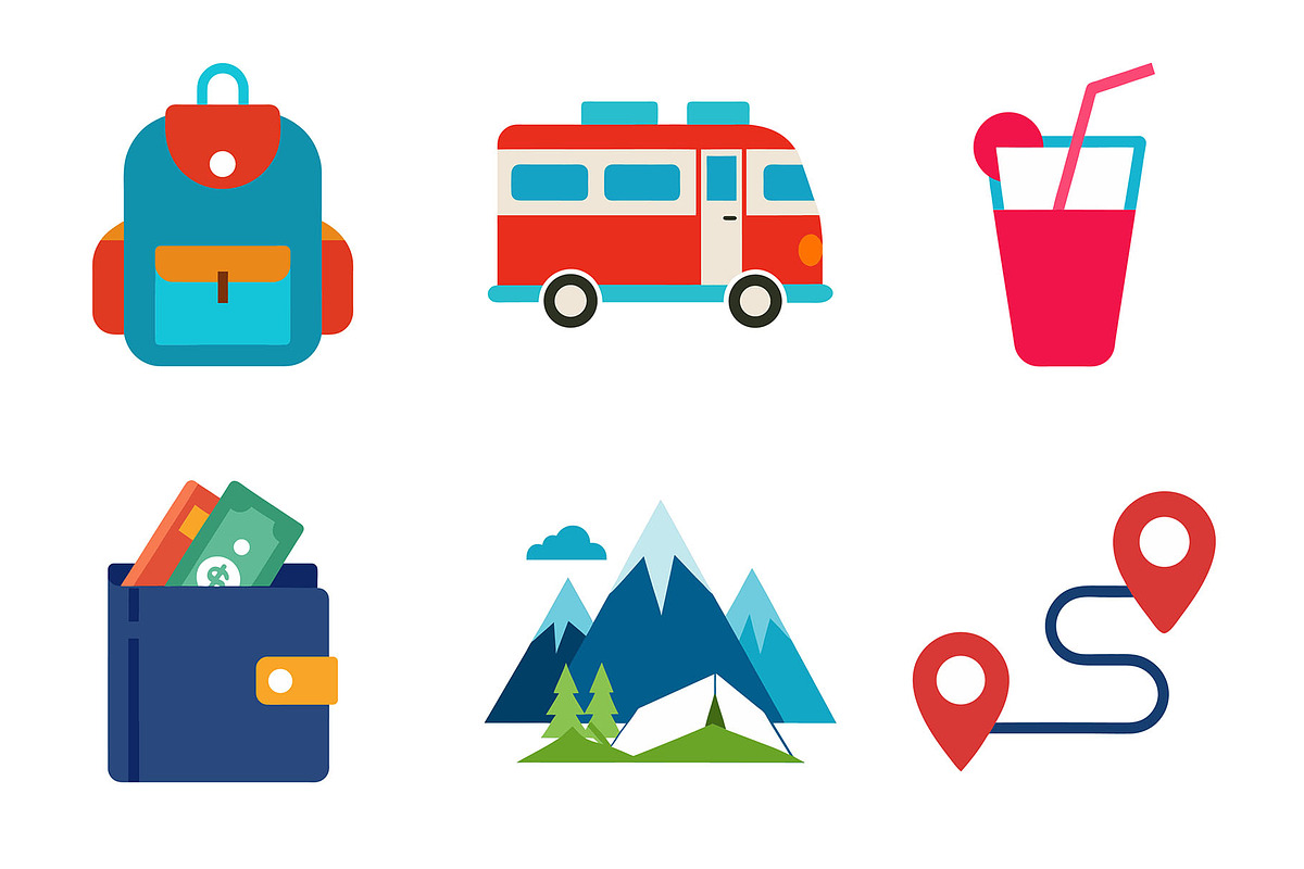Summer Sale Travel Icons, an Illustration by smrony (Photo 4 of 6)