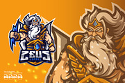 Zeus Mascot Esport Logo, a Branding & Logo Template by prps.std (Thumbnail 1 of 3)