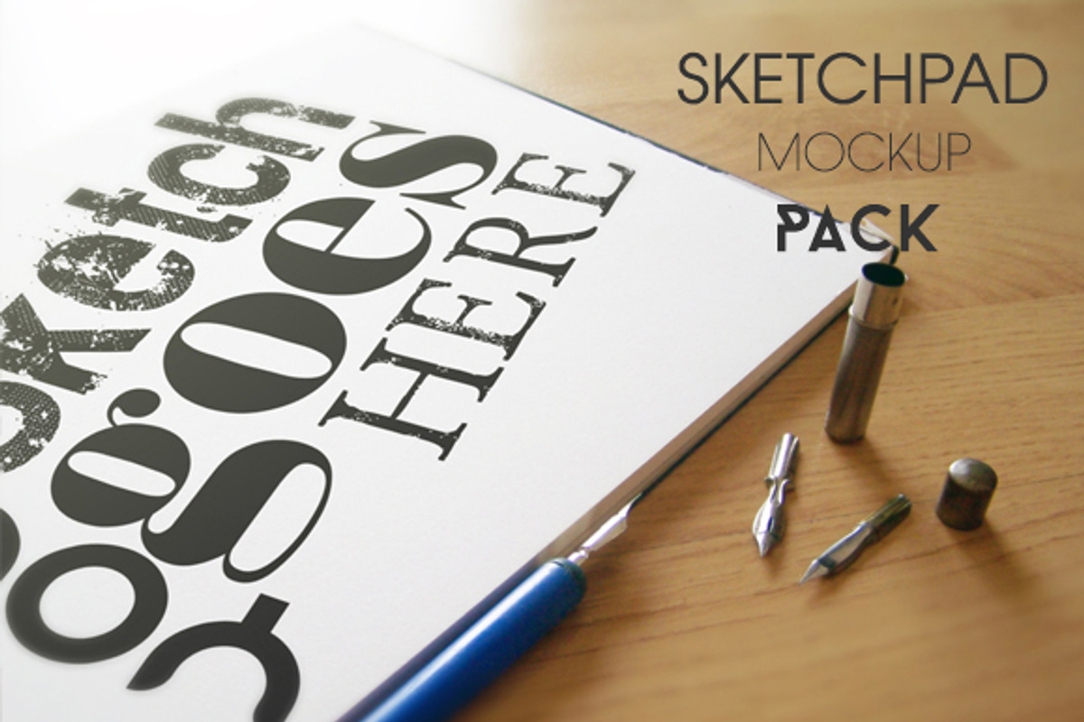 Sketchpad Mockup Pack, a Print Template by LuisFaus (Photo 8 of 10)
