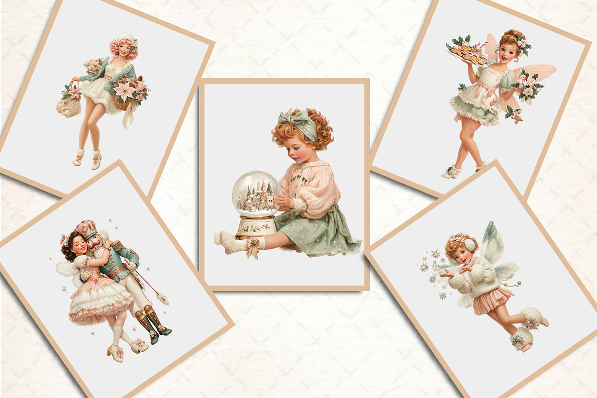Whimsical Christmas Fairy Clipart, a Seasonal Illustration by Rose Art (Photo 5 of 6)