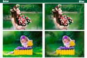 35 green branch photoshop overlays, a Layer Style Add-On by OverlayBox (Thumbnail 3 of 5)