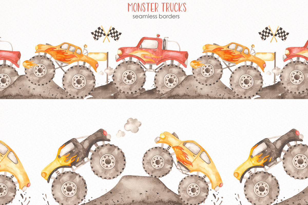Transport bundle partIII watercolor, a Decorative Illustration by Marina Ermakova (Photo 14 of 29)