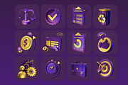 Profit- Business Icons 3D Set, a 3D by Laimmilka (Thumbnail 5 of 5)