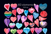 Watercolor heart clipart Love png, an Object Illustration by AnastasiaWatercolor (Thumbnail 3 of 6)