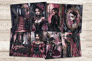 Halloween Junk Journal Paper, a Person Illustration by GlamArtZhanna (Thumbnail 4 of 10)