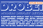 Drobei - Modern Display Retro, a Sans Serif Font by MaikoHatta (Thumbnail 2 of 10)