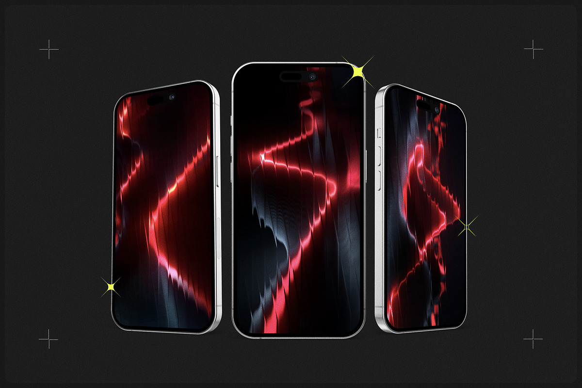 Neon Red Abstract Gradients, a Background Graphic by Milka (Photo 5 of 10)