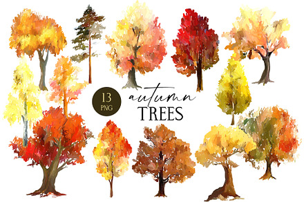 Autumn isolated Trees PNG