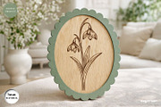 Scalloped Flower Frame SVG Bundle, a Decorative Illustration by svgocean (Thumbnail 6 of 13)