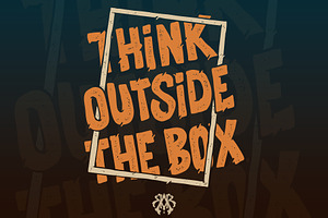 Think Outside The Box Typography