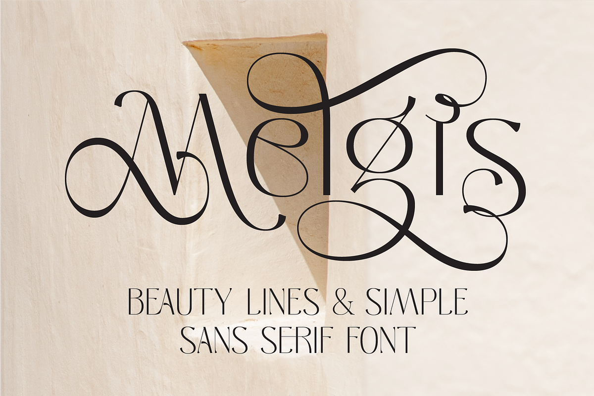 Melgis - Beauty Line & Simple Font, a Sans Serif Font by AuthenType (Photo 1 of 15)